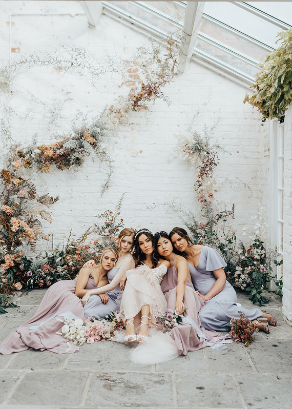 pastel spring bridesmaids