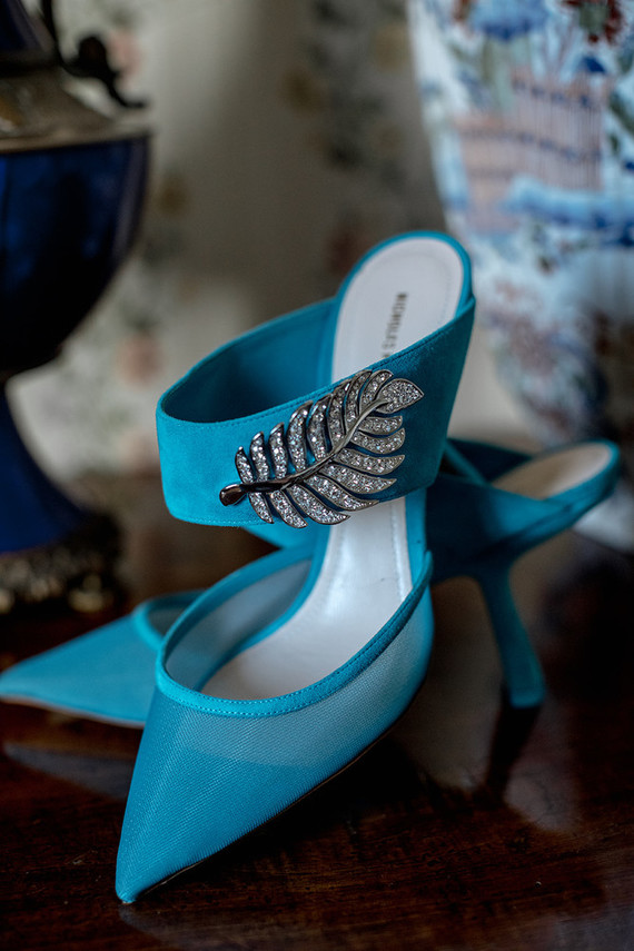 blue wedding shoes