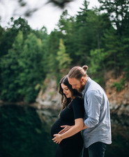 rock quarry maternity photos