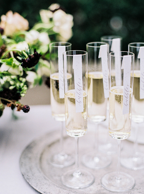 Champagne escort cards | Wedding &amp; Party Ideas | 100 Layer Cake