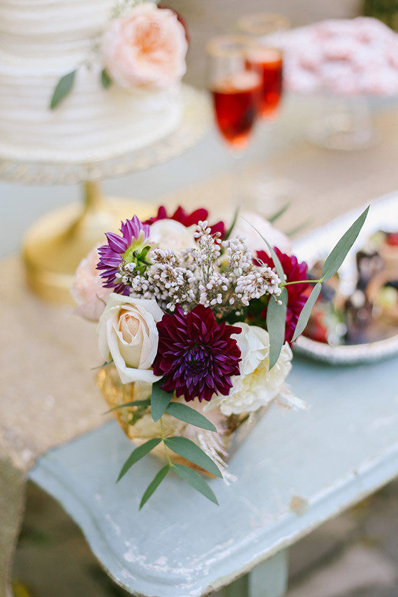 Colorful plum centerpiece Wedding & Party Ideas 100 Layer Cake