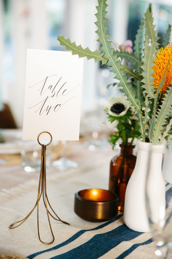 Calligraphy table number | Wedding & Party Ideas | 100 Layer Cake