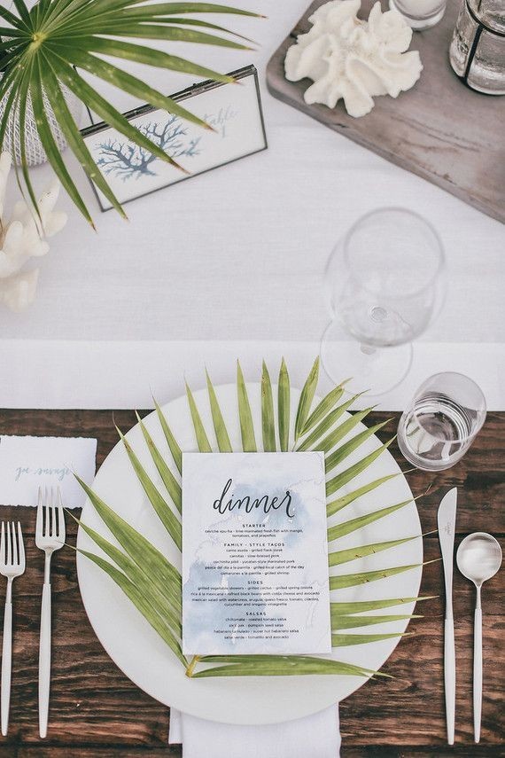 tropical place setting Wedding & Party Ideas 100 Layer Cake