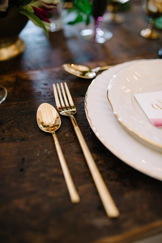 Gold flatware Wedding & Party Ideas 100 Layer Cake