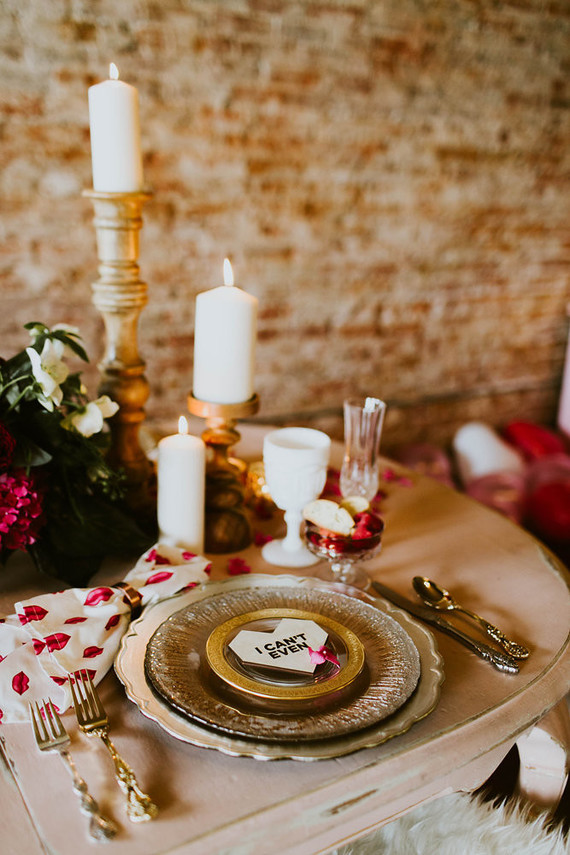 Valentine's Day place setting Wedding & Party Ideas 100 Layer Cake