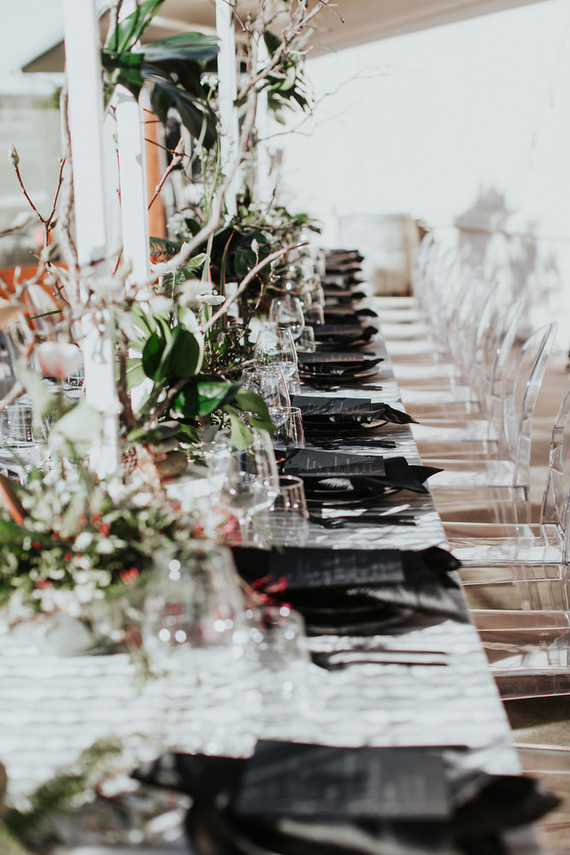 Black place settings Wedding & Party Ideas 100 Layer Cake