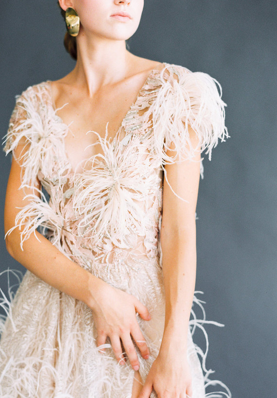 white feather wedding dress | Wedding & Party Ideas | 100 Layer Cake